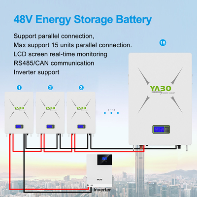 5KWh 3.5KWh 10KWh Lifepo4 Batería Powerwall 48V Monitor Bms Sistema de energía solar para el hogar