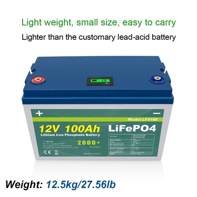 200Ah 300Ah 100Ah 12V 32700 batería lifepo4 LCD Power Display Smart BMS