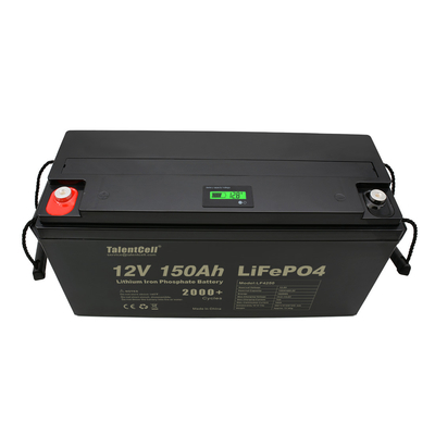 batería de fosfato de hierro y litio 150ah lifepo4 celdas 12v Pantalla LED