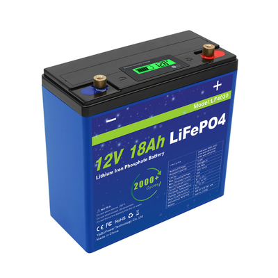 La capacidad grande de la batería ligera de 12V 18Ah Lifepo4 completa un ciclo de largo vida 3 años de garantía