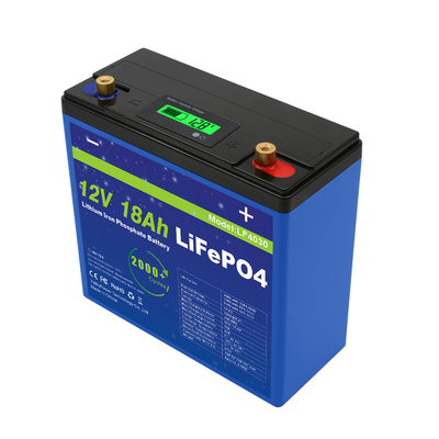 La capacidad grande de la batería ligera de 12V 18Ah Lifepo4 completa un ciclo de largo vida 3 años de garantía