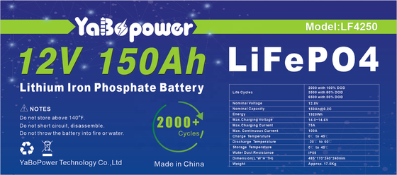 Fosfato de hierro y litio de la celda de batería 32700 de 12v 150ah Lifepo4