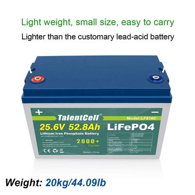 batería solar profunda del ciclo de 25.6v 52ah 50ah 24v Lifepo4 3000 ciclos