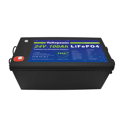 Batería solar 100ah 150ah 24v del almacenamiento rv Lifepo4 para el vehículo de Off Road del barco