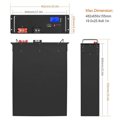 Batería profunda del ciclo 48V Lifepo4 para la bici eléctrica BMS Smart 100Ah YB-LF51100