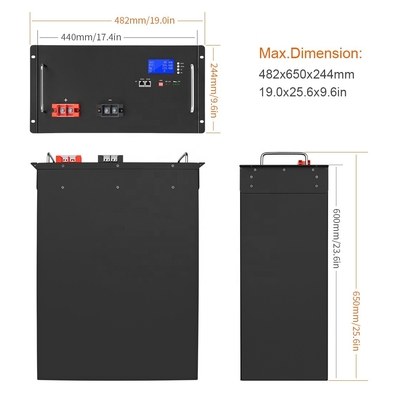 3.5kwh 10kwh 51.2 V 200ah Lifepo4 batería de litio 100Ah 2000 ciclos