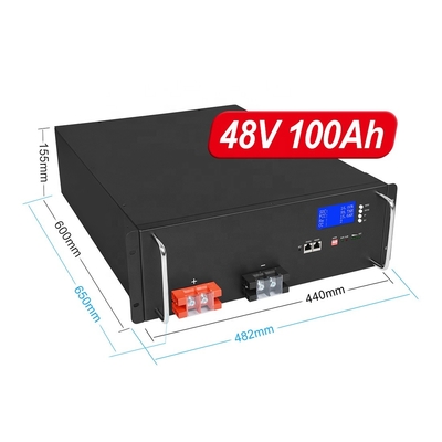 48v sistema profundo del almacenamiento de la pared de la energía solar del ciclo 4000 de la batería Lifepo4 de la hora de 100 amperios