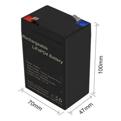 Litio 6V 6Ah 6.4V de la batería LiFePO4 del ciclo profundo del fosfato del hierro del litio para los juguetes UPS