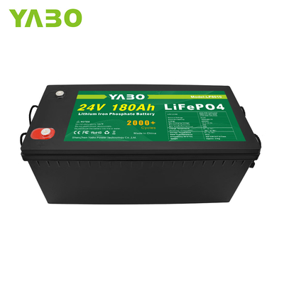 Larga vida de alta calidad 2000 ciclos Paquete de batería barato de fosfato de hierro de litio 24V 180Ah Lifepo4