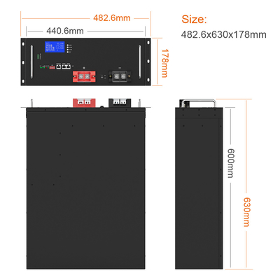 Paquete de batería de ciclo profundo de alta calidad personalizado 3,2 V 16S1P 170Ah almacenamiento de energía 48V LiFePO4 batería de litio