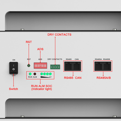 Cubierta apilable del metal de la batería 51.2V 100Ah del hogar del almacenamiento de energía Lifepo4