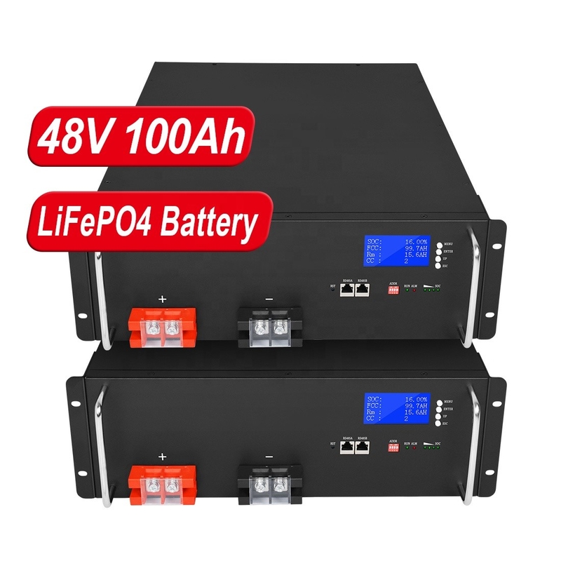 48v sistema profundo del almacenamiento de la pared de la energía solar del ciclo 4000 de la batería Lifepo4 de la hora de 100 amperios