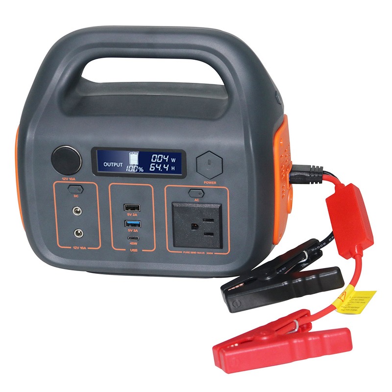 Salida de almacenamiento de energía portátil 110V CA batería de iones de litio 300W estación de energía doméstica de energía renovable