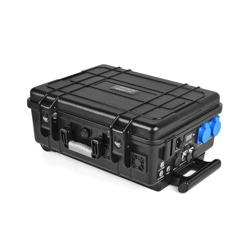 Fuente de reserva solar 2500wh de la caja de la carretilla del banco de la central eléctrica portátil del litio del coche eléctrico